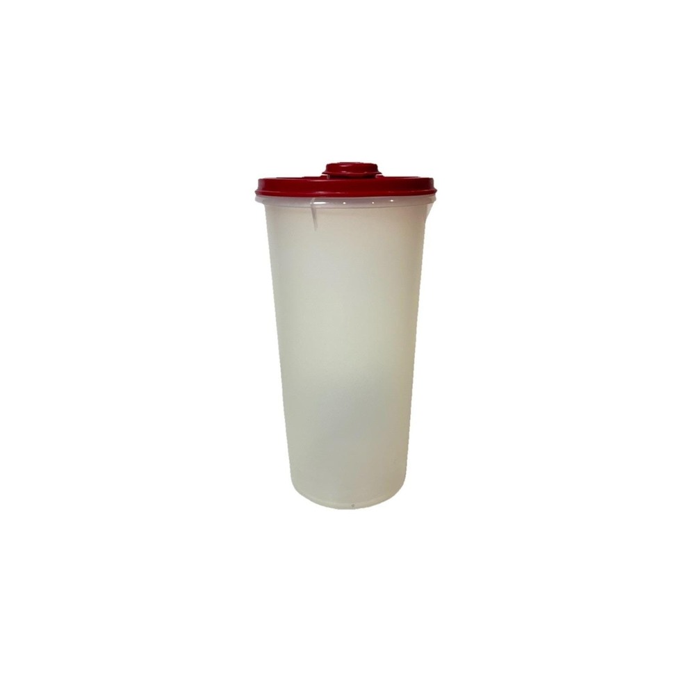 Tupperware ,medium‎ Pitcher /Storage Container W/Red Lid  563-8 - Picture 8 of 8